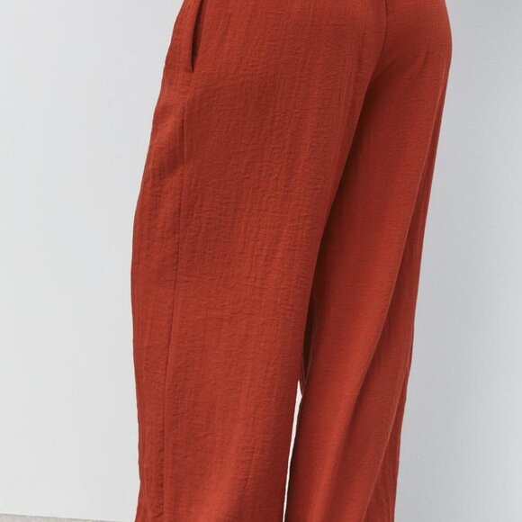 Zara Safari Co-ord Set Medium (linen look) Terracotta NWT shirt/trousers - Picture 5 of 14